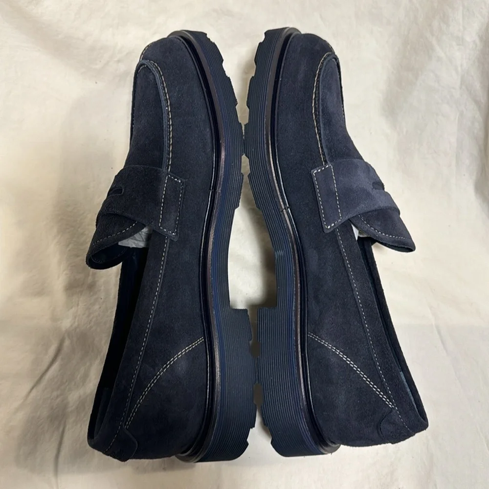 NEW Good Man Brand Lexington Loafer Size 10 Navy Leather - Picture 9 of 10